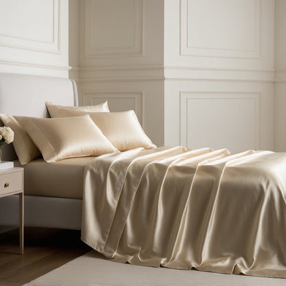 Set completo da letto in seta Mulberry